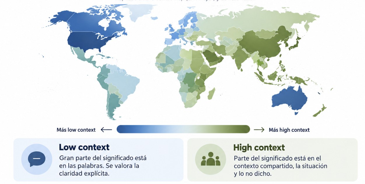 Mapa de culturas low context y high context